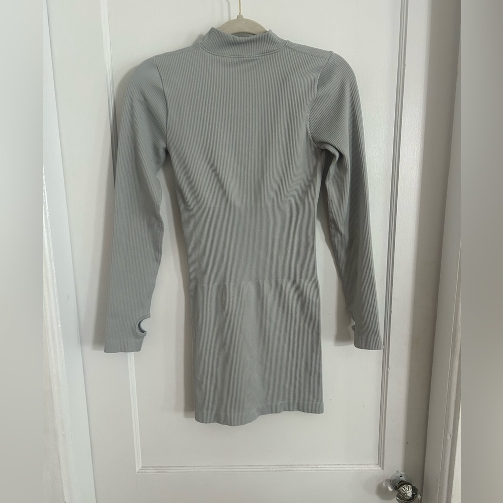 OQQ Long Sleeve Gray Dress - Picture 4 of 6